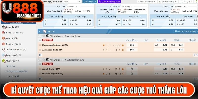 Bí quyết cược thể thao hiệu quả giúp các cược thủ thắng lớn